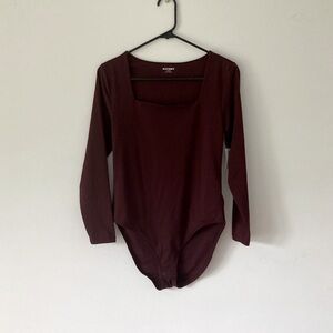 NEW Old Navy Burgundy Long Sleeve Bodysuit Petite Large